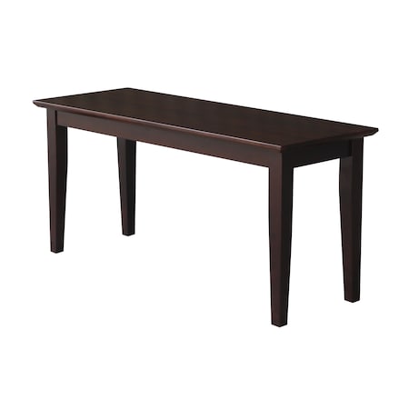 International Concepts Shaker Styled Bench, Rich Mocha BE15-39